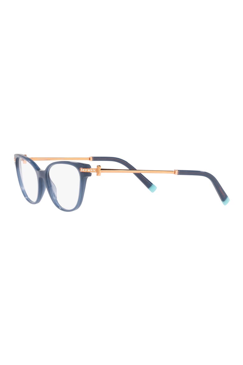 52mm Cat Eye Optical Glasses, Alternate, color, OPAL BLUE