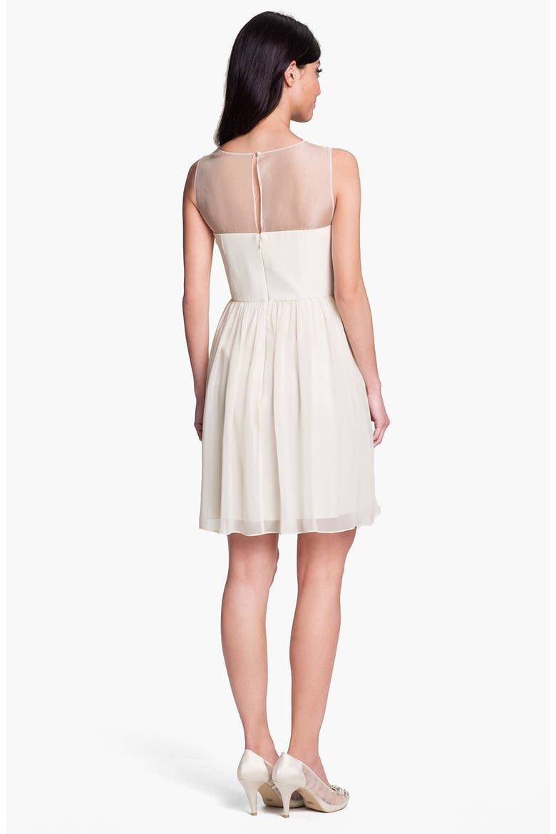 Embellished Ruffle Chiffon Dress, Alternate, color, VANILLA BEAN