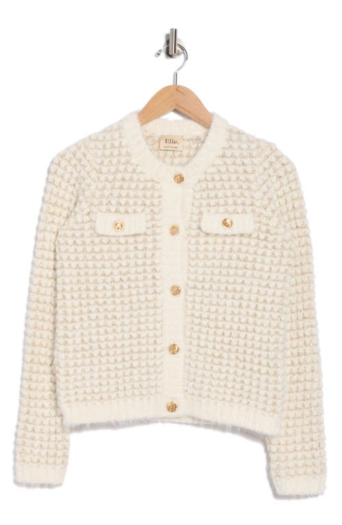Elie Elie Tahari Metallic Knit Cardigan In Multi