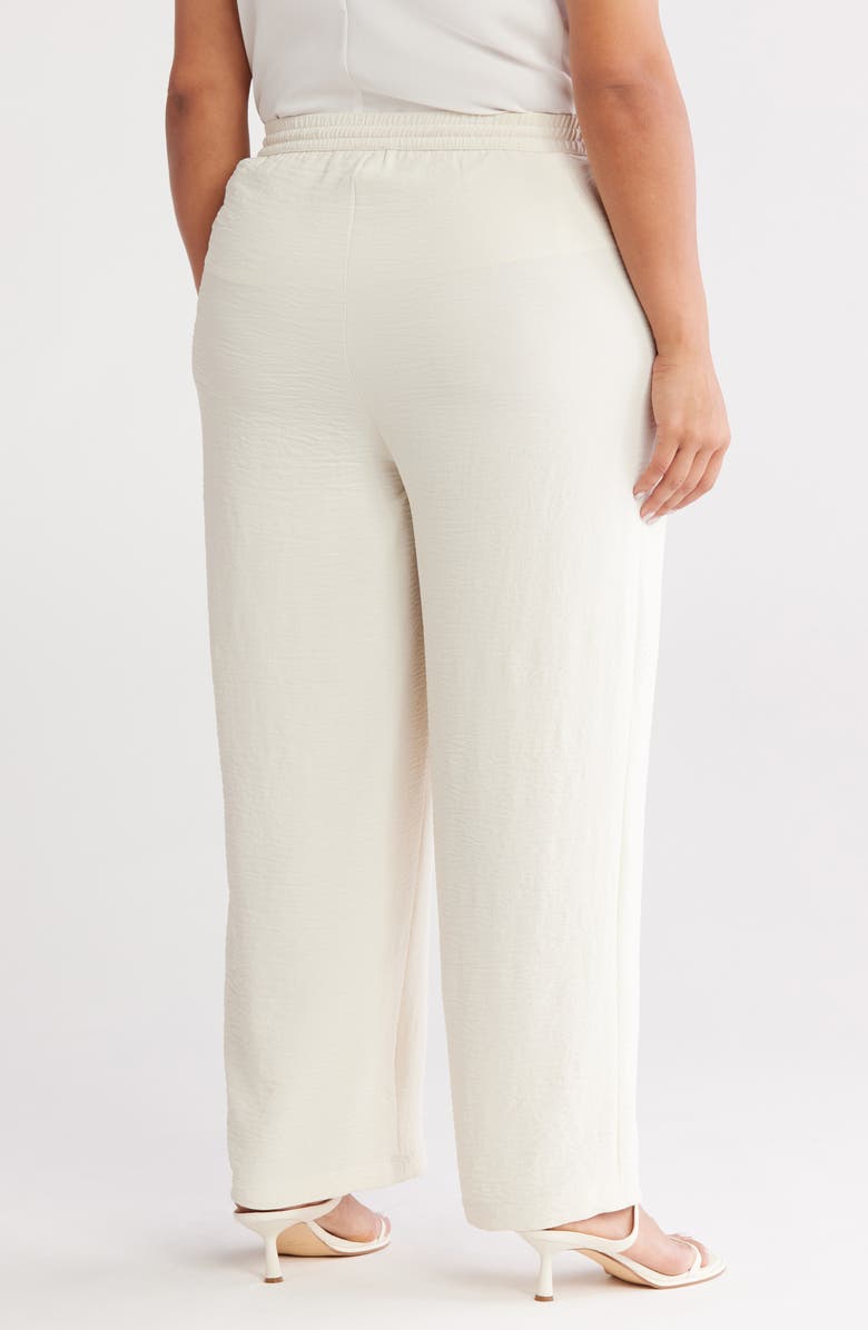 Jones New York Drawstring Ankle Wide Leg Pants, Alternate, color, Coconut