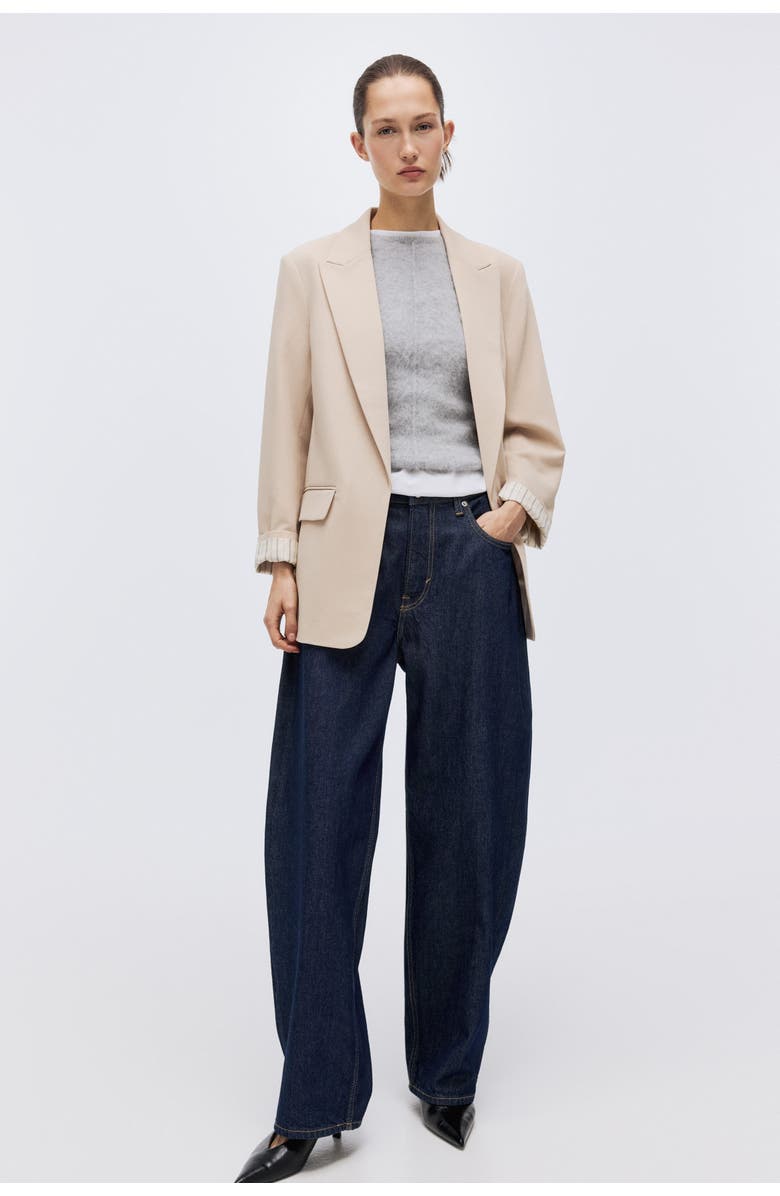 H&M Throw-on Blazer, Alternate, color, Light Beige