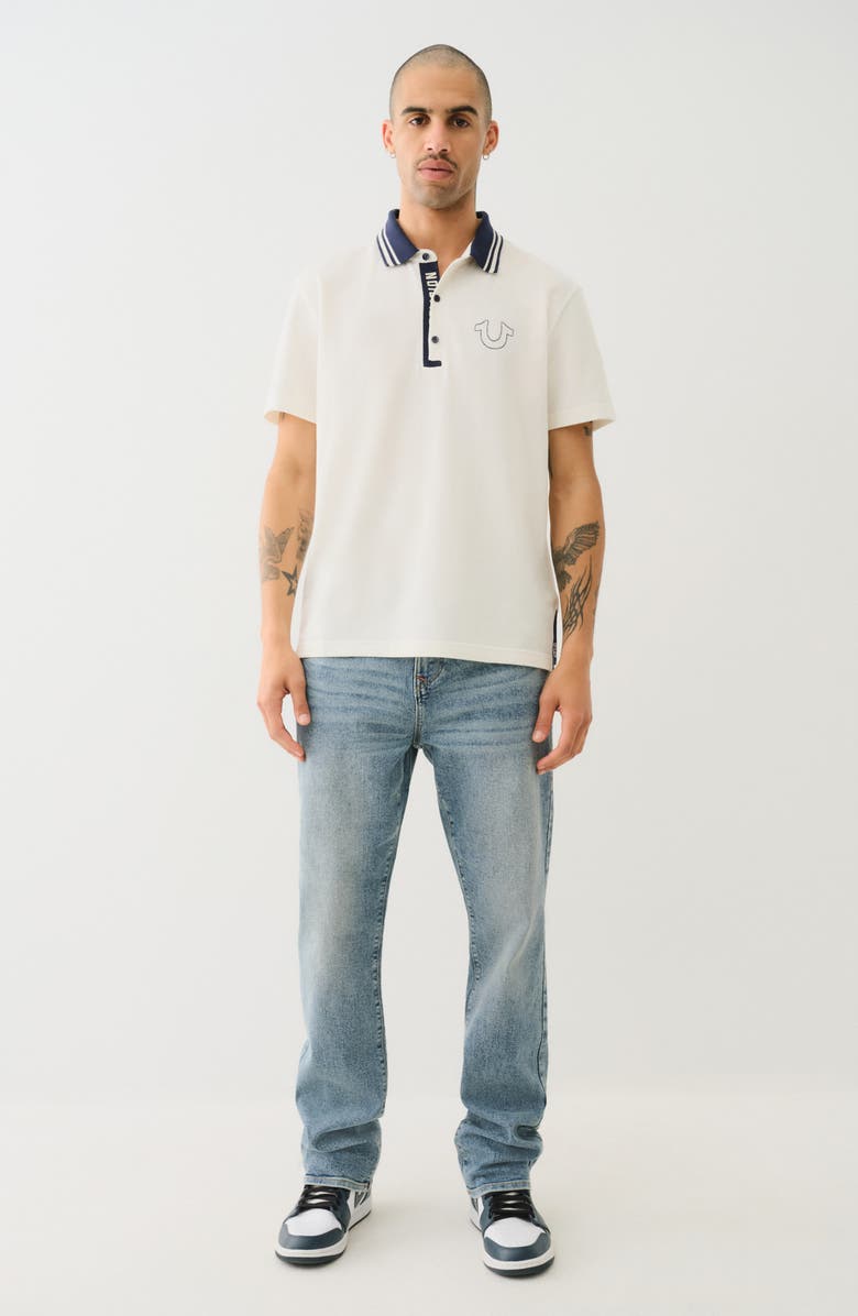 True Religion Ricky Straight Leg Jeans, Alternate, color, Light Mellow W/ Dest