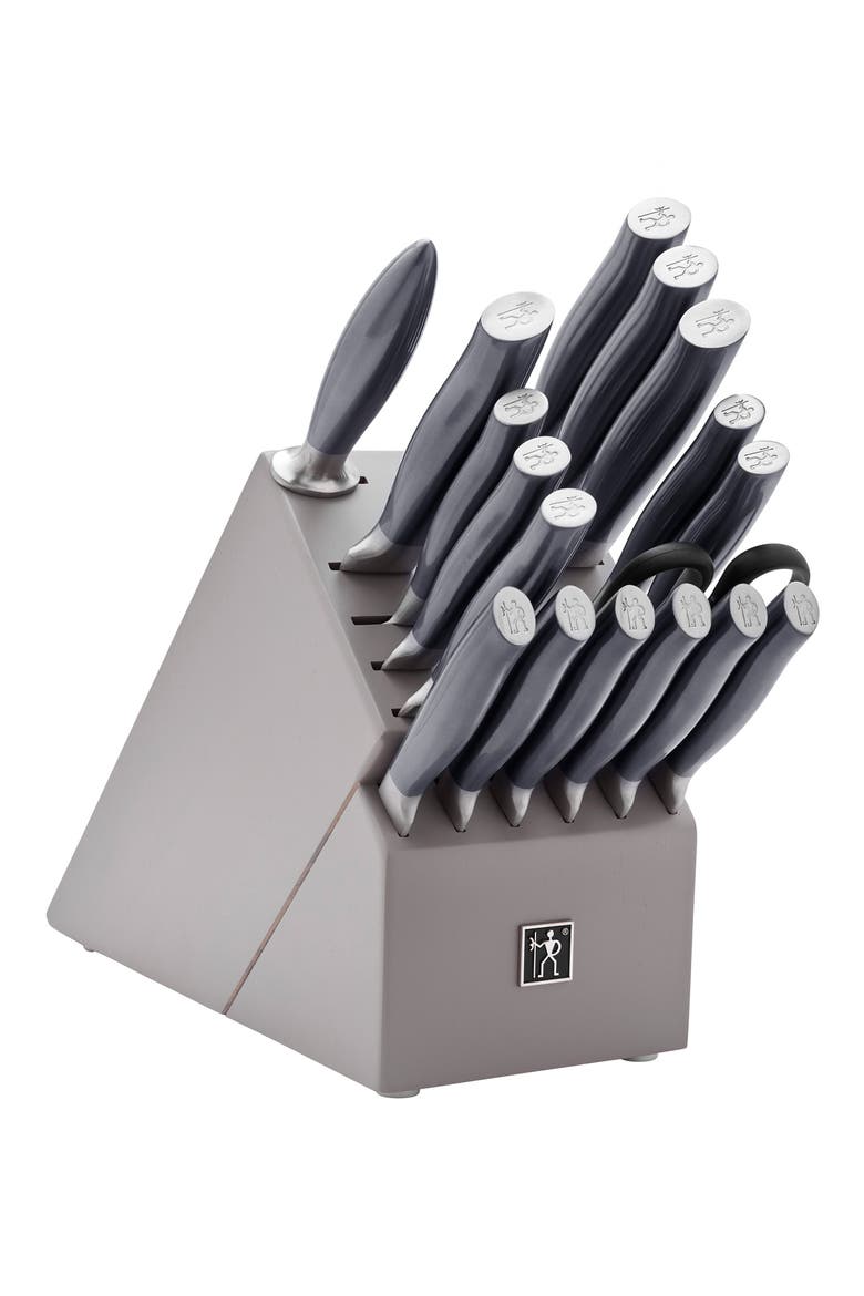 Graphite Stainless Steel Knife Block 18-Piece Set, Main, color, GRAPHITE
