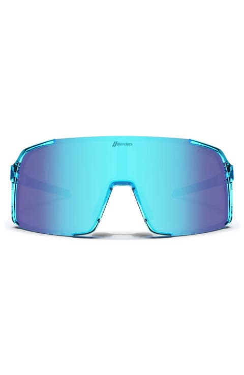 Exposé 132mm Polarized Semi Rimless Shield Sunglasses