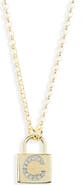 MESHMERISE Diamond Padlock Initial Pendant Necklace - 0.12ct.