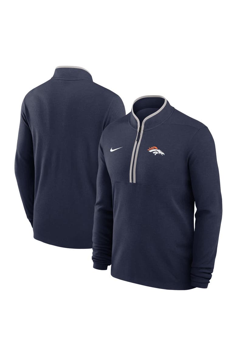 Men's Nike Navy Denver Broncos Lightweight Victory Dri-FIT Half-Zip Pullover, Main, color, Navy