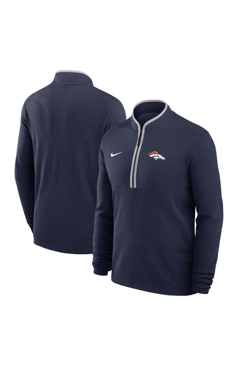 Nike Men's Nike Navy Denver Broncos Lightweight Victory Dri-FIT Half-Zip Pullover, Main, color,