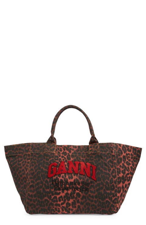XXL Leopard Print Shopper Bag