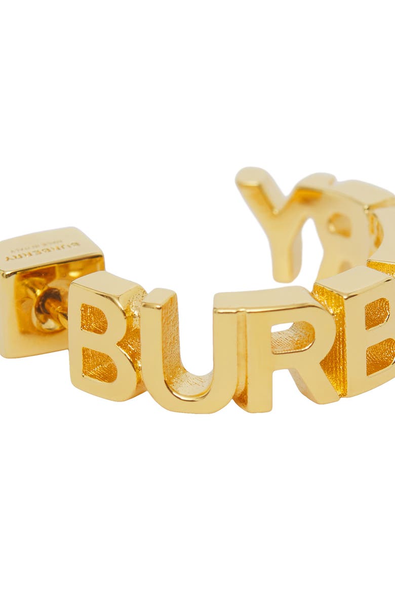 Burberry Logo Hoop Earrings, Alternate, color, 
