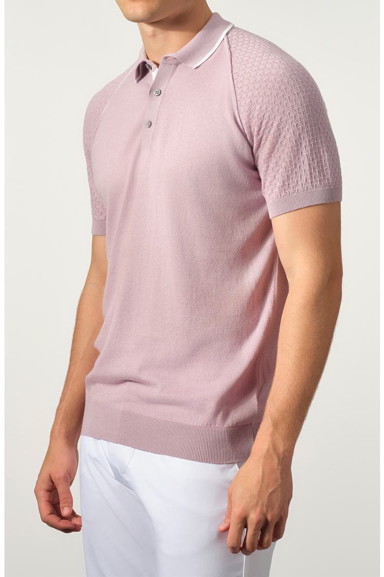 Cotton Blend Sweater Polo, Alternate, color, LAVENDER