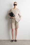 COS Structured Collarless Linen Blazer