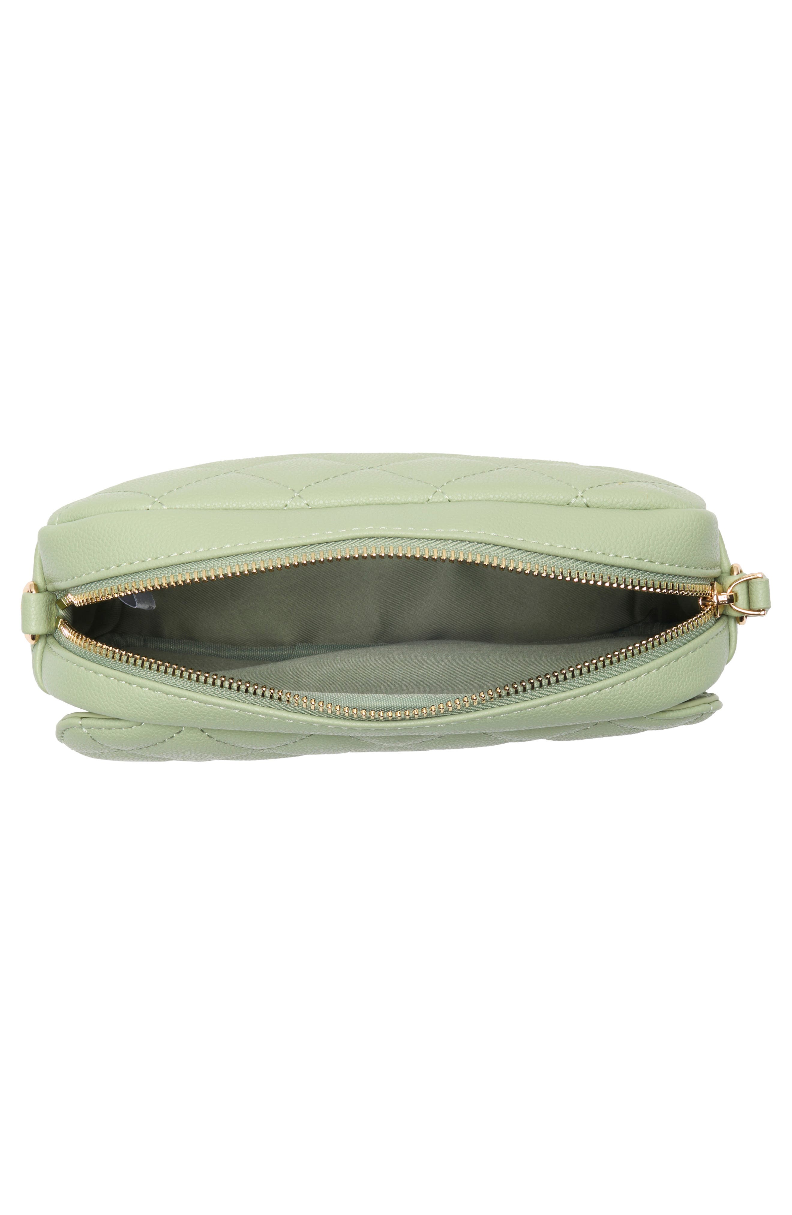Quilted Crossbody Bag, Alternate, color, SAGE