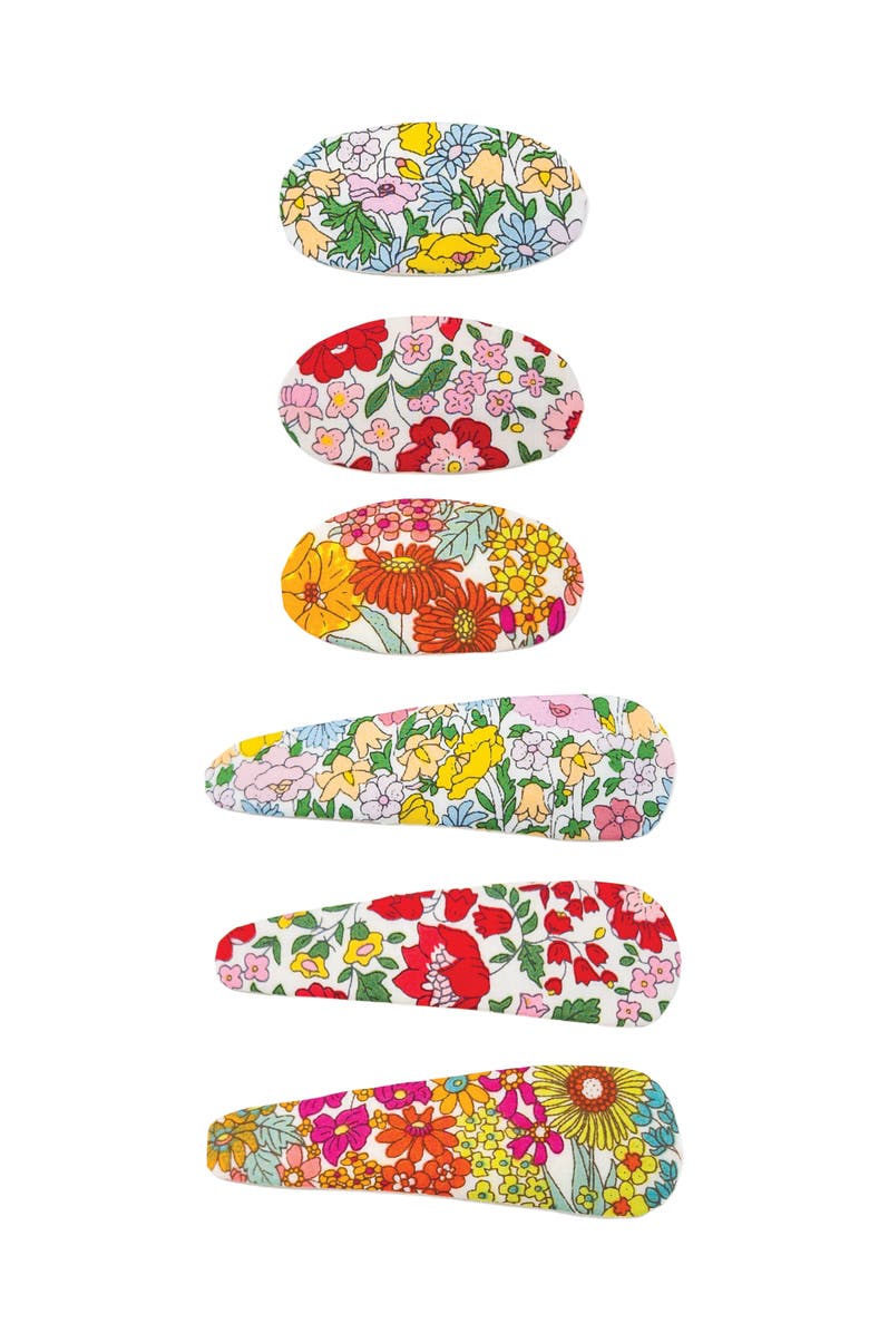 Puttisu Liberty Floral Hair Clip Set of 6, Main, color, Wildflower Mix