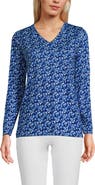Lands' End Supima Cotton Long Sleeve V-Neck T-Shirt