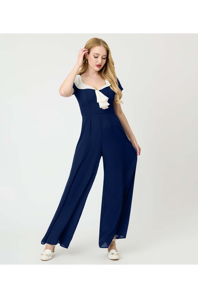 Wide Leg Jumpsuit, Alternate, color, Navy Blue