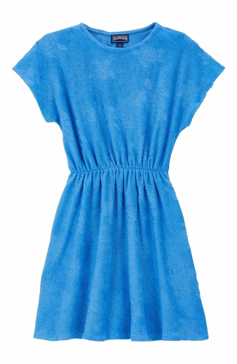 Vilebrequin Kids' Little Golden Terry Dress, Main, color, Ocean