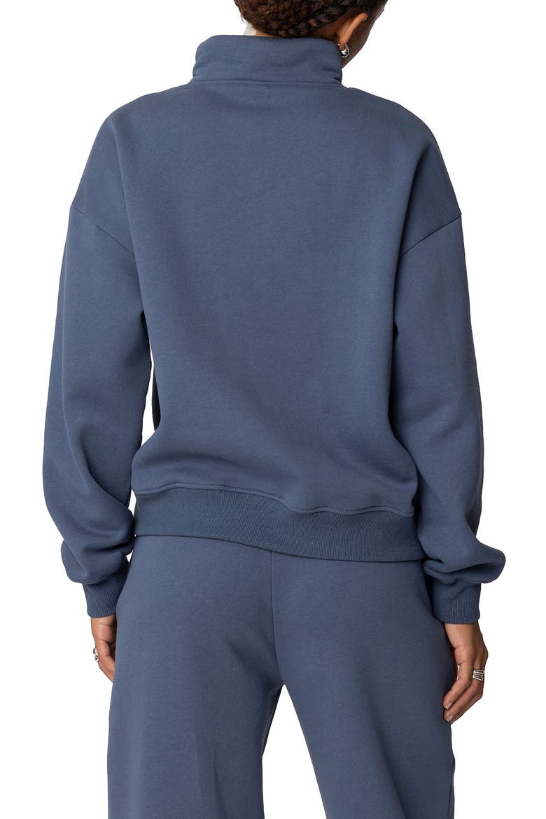 NY Quarter Zip Sweatshirt, Alternate, color, BLUE
