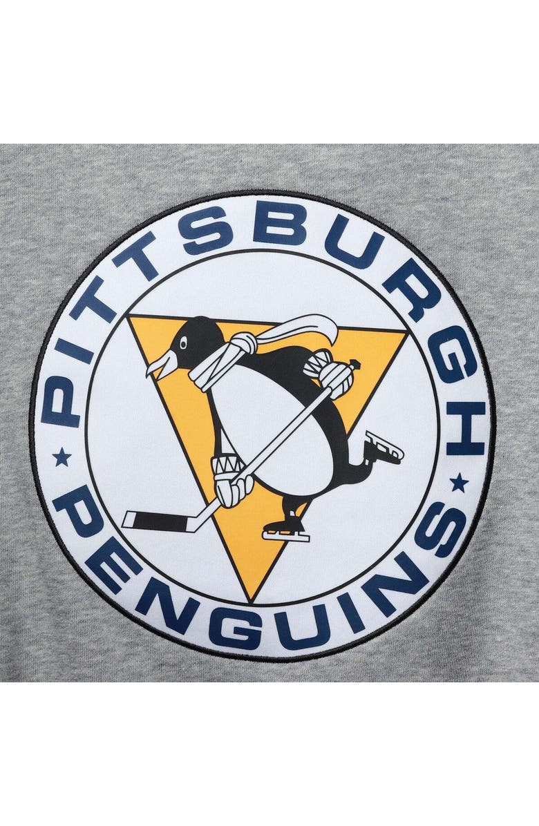 adidas Men's adidas Heathered Gray Pittsburgh Penguins Team Classics Vintage Pullover Sweatshirt, Alternate, color,