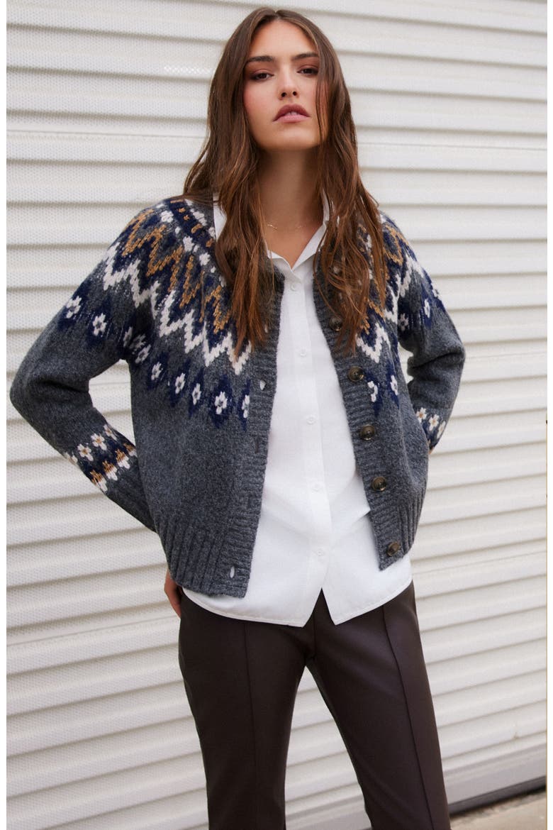 Alina Mixed Media Cardigan, Alternate, color, MULTI