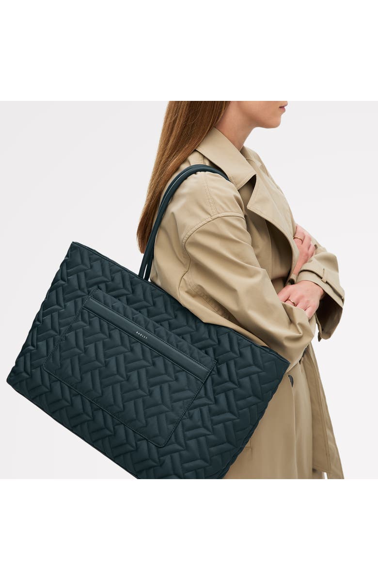 Radley Holland Park - Quilt Large Ziptop Tote Bag, Alternate, color, Teal