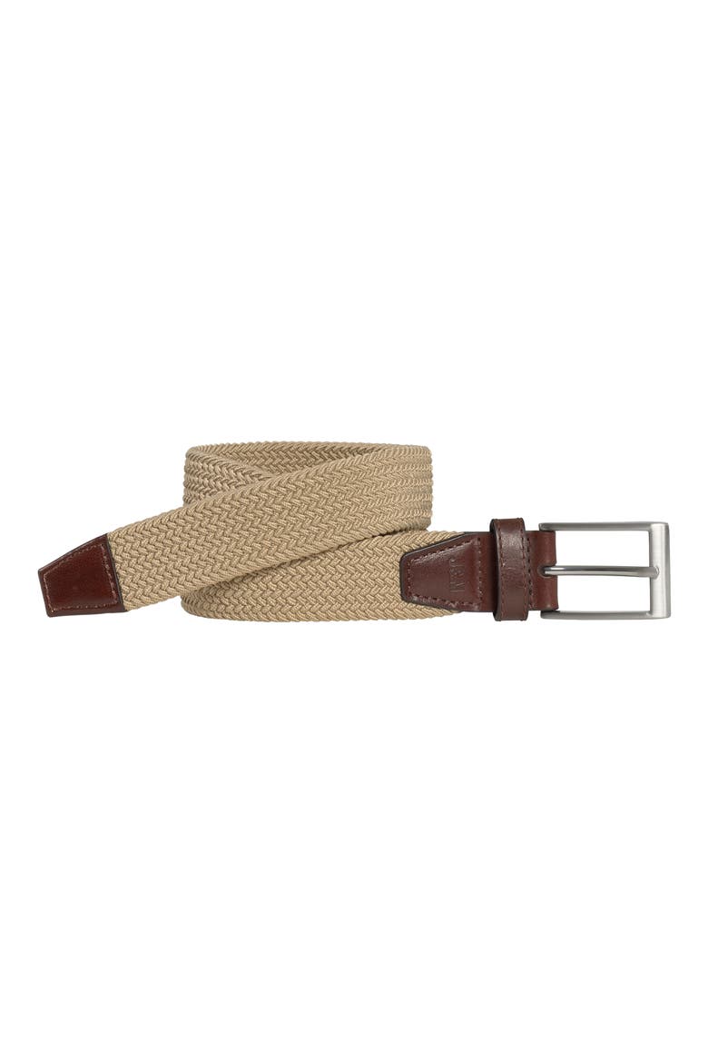 Kids' Woven Stretch Belt, Main, color, TAN