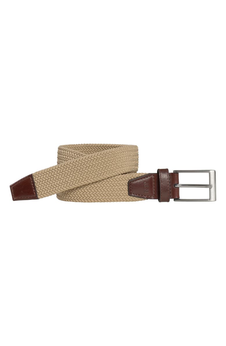 Johnston & Murphy Kids' Woven Stretch Belt, Main, color, Tan