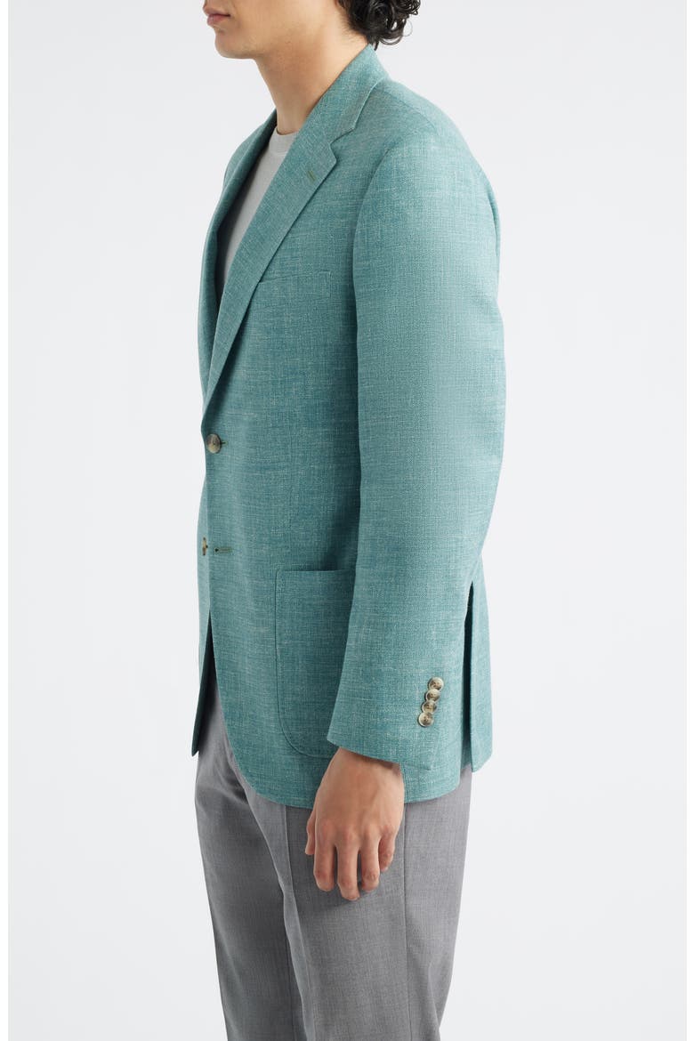Hyperlight Soft Light Green Mélange Silk & Linen Blend Sport Coat, Alternate, color, LIGHT GREEN