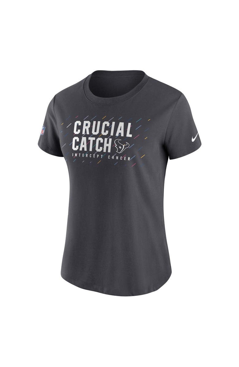 Nike Women's Nike Anthracite Houston Texans 2021 NFL Crucial Catch Performance T-Shirt, Alternate, color, 