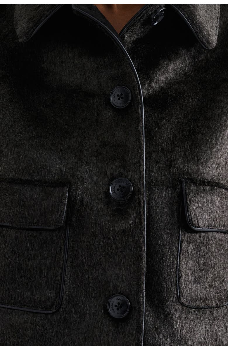 Malina Seressa Faux Pony Hair Boxy Jacket, Alternate, color, Chocolate