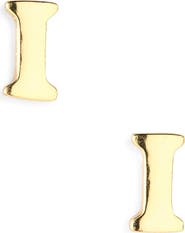 MARLYN SCHIFF Block Letter Initial Stud Earrings