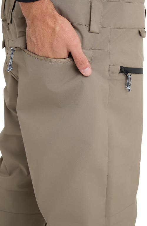 Quiksilver Utility Waterproof Snow Bib Ski Pants In Brown