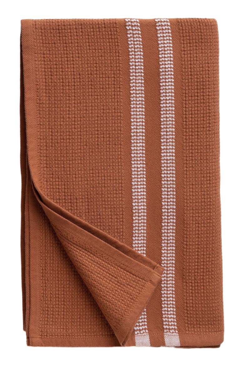 Organic Block Rib Bath Towel, Main, color, Russet