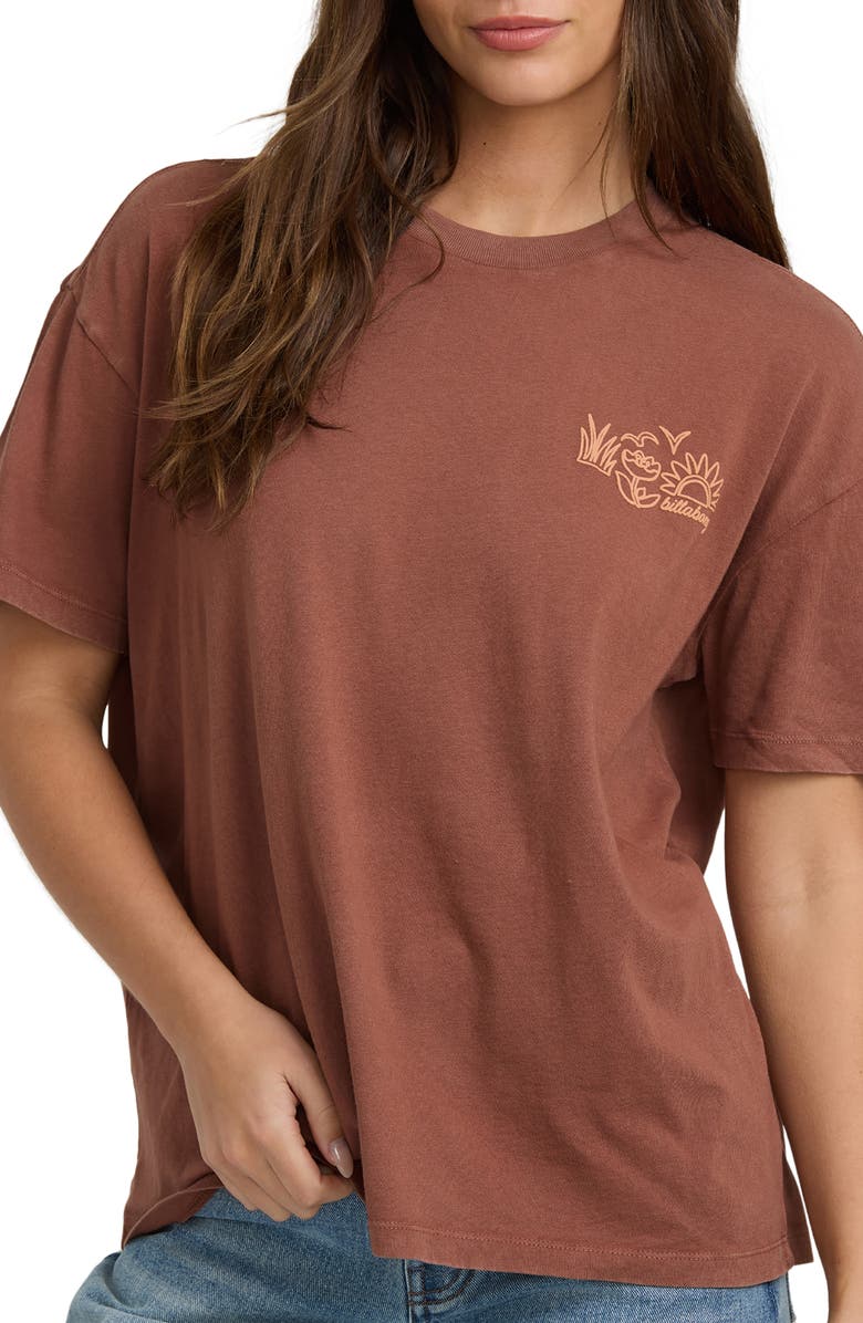 Billabong Fresh Glance Cotton Graphic T-Shirt, Alternate, color, Cowhide