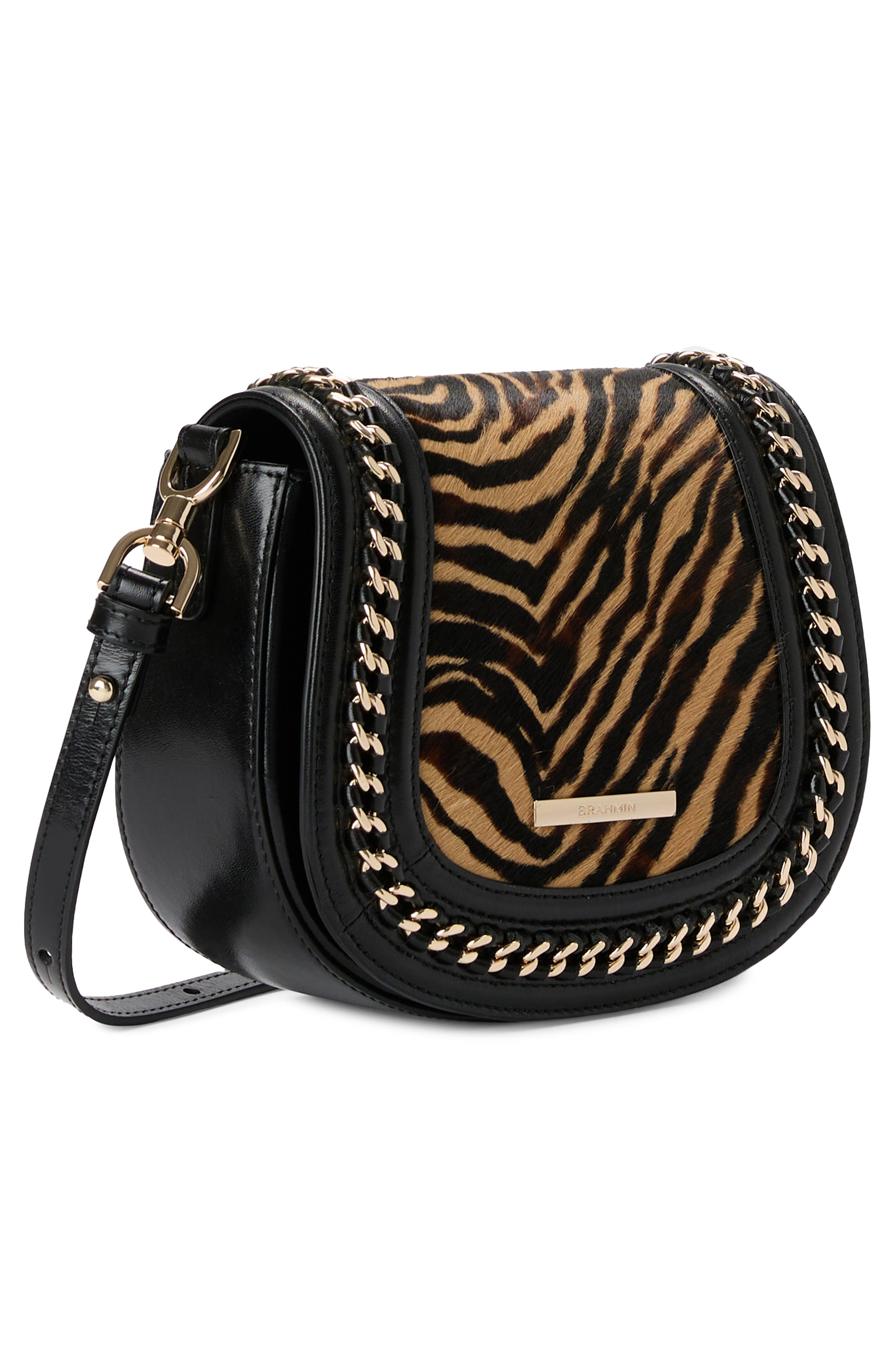 Brahmin Briar Genuine Calf Hair & Leather Crossbody Bag, Alternate, color, 