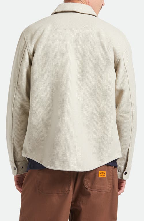 Brixton Durham Herringbone Shirt Jacket In Neutral