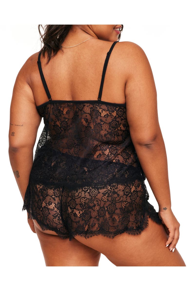 Adore Me Reign Camisole & Short Set Lingerie, Alternate, color, Black