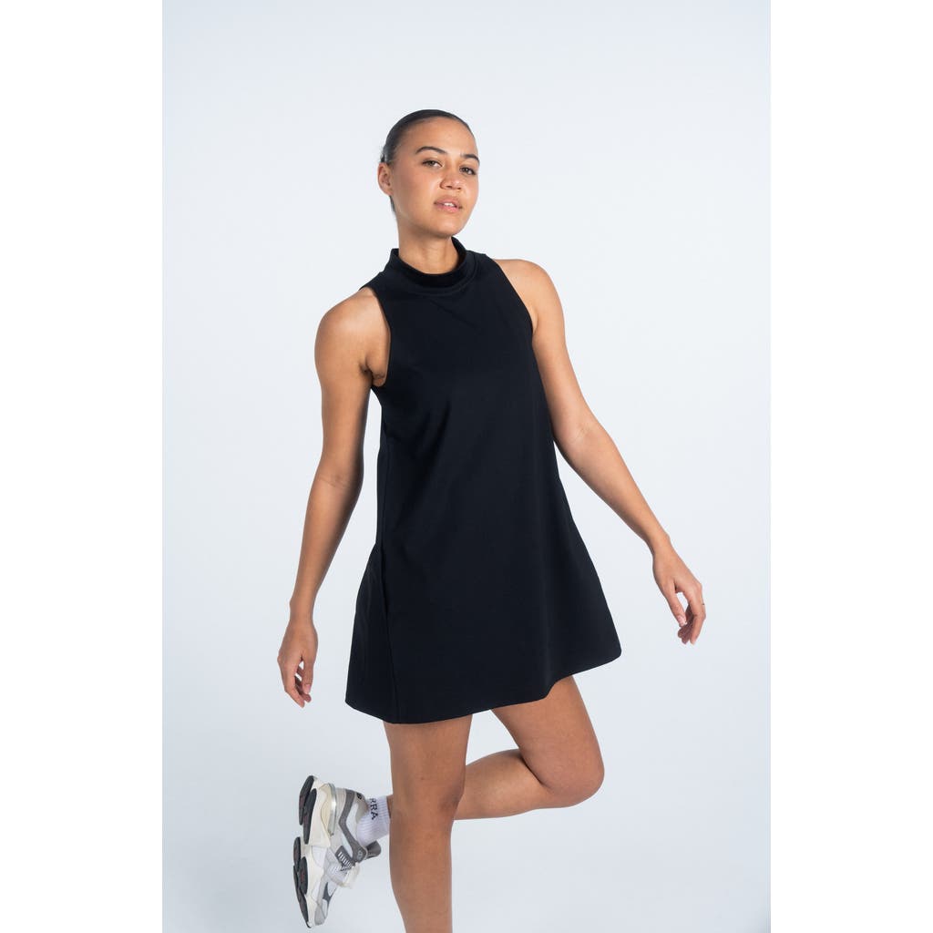 Sierra Madre Golf Ready Swing Dress in Black at Nordstrom, Size Medium