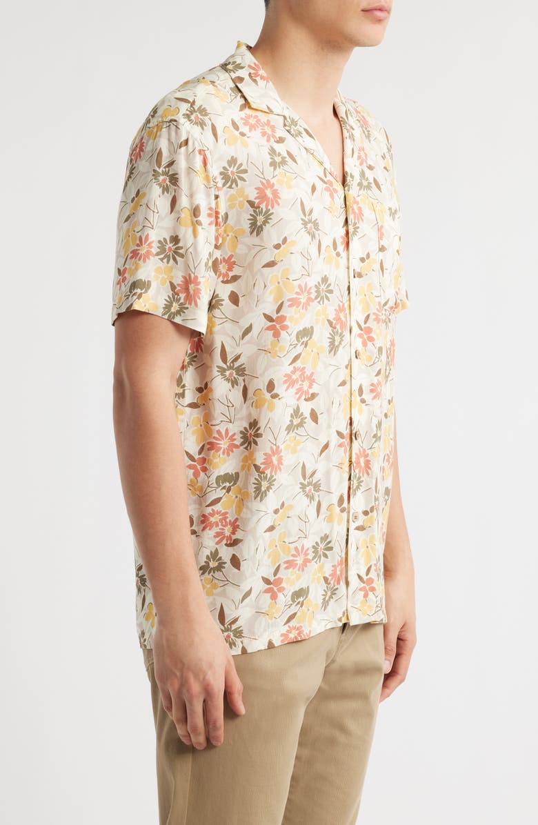 Faherty Kona Floral Camp Shirt, Alternate, color, Oakwood Lakes Floral