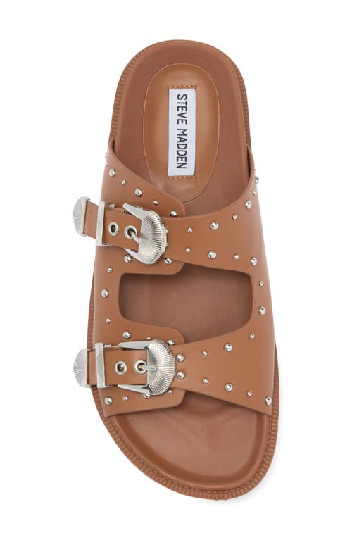 Steve Madden Connely Buckle Slide Sandal In Cognac