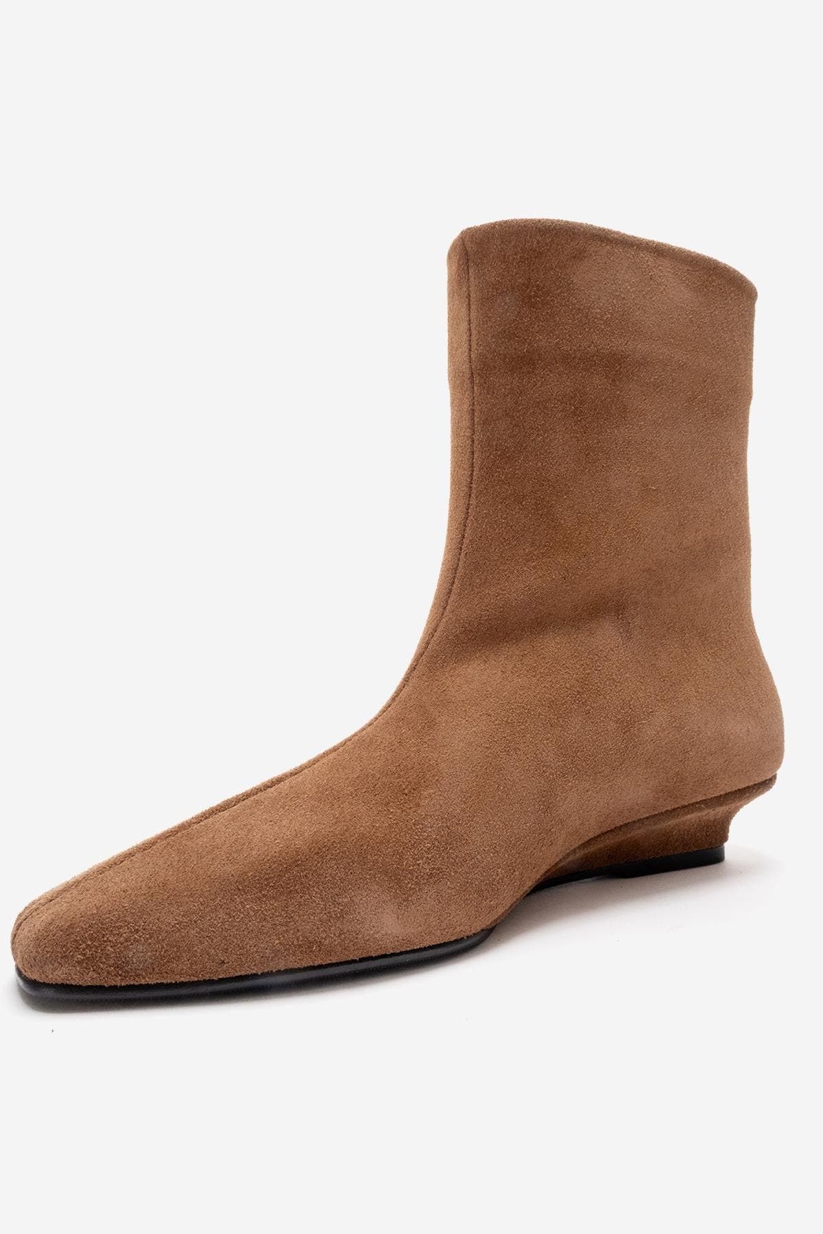 Forever & Always Shoes Nacho Leather Ankle Boot, Alternate, color, Cognac Suede