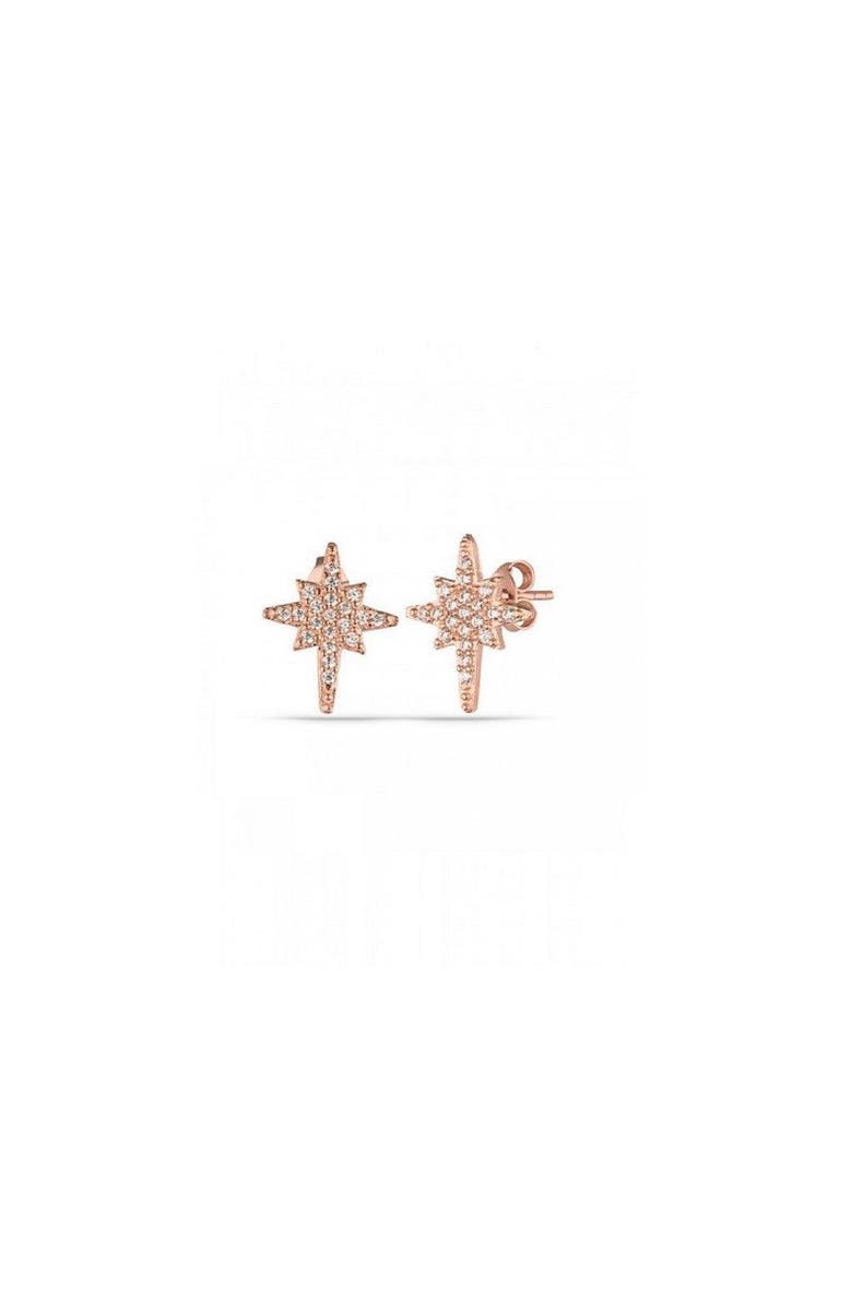 Spero London Northern Star Sterling Silver Stud Earring, Main, color, Rose Gold