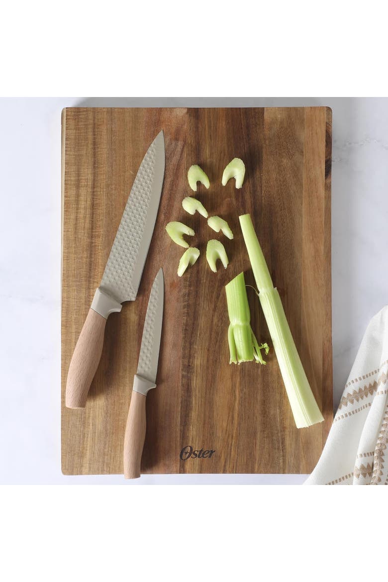 3 Piece Stainless Steel Cutlery Set, Alternate, color, Beige