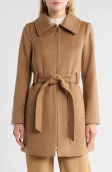 Michael Kors Full Zip Wool Blend Long Coat