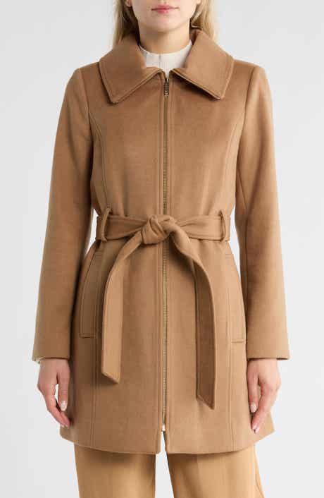 Michael Kors Full Zip Wool Blend Long Coat