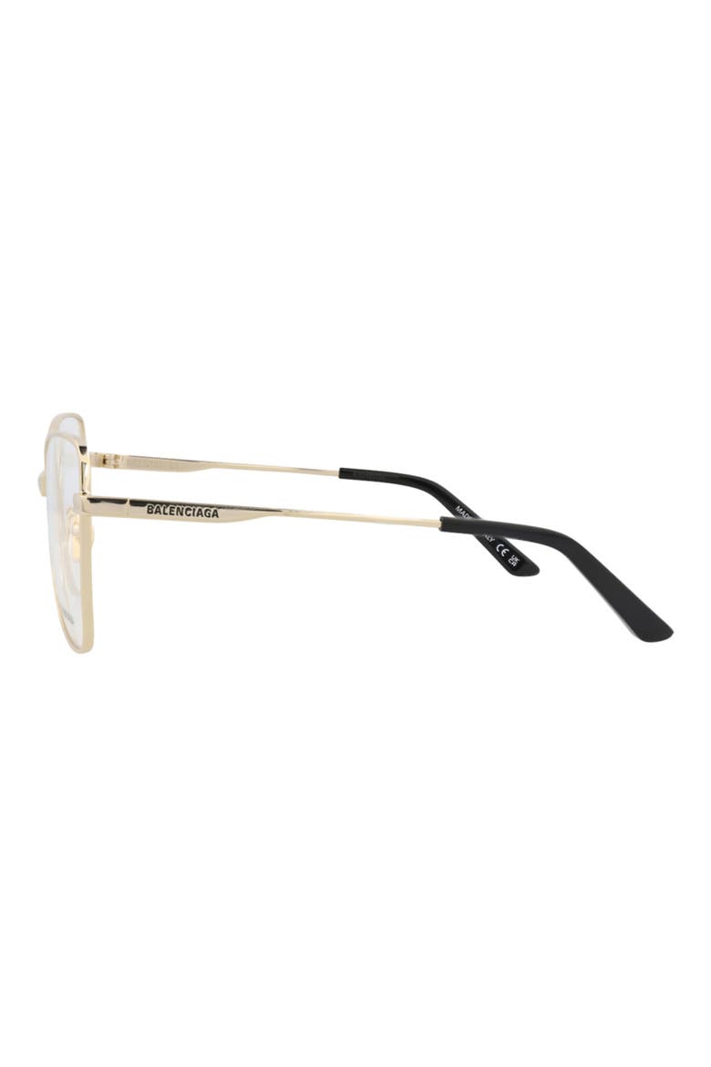 59mm Cat Eye Optical Glasses, Alternate, color, GOLD GOLD TRANSPARENT