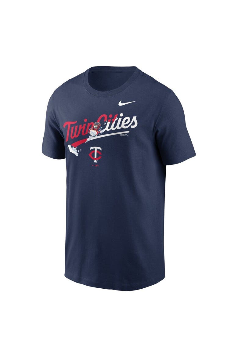 Men's Nike Navy Minnesota Twins Twin Cities Snow Hometown T-Shirt, Alternate, color, Navy