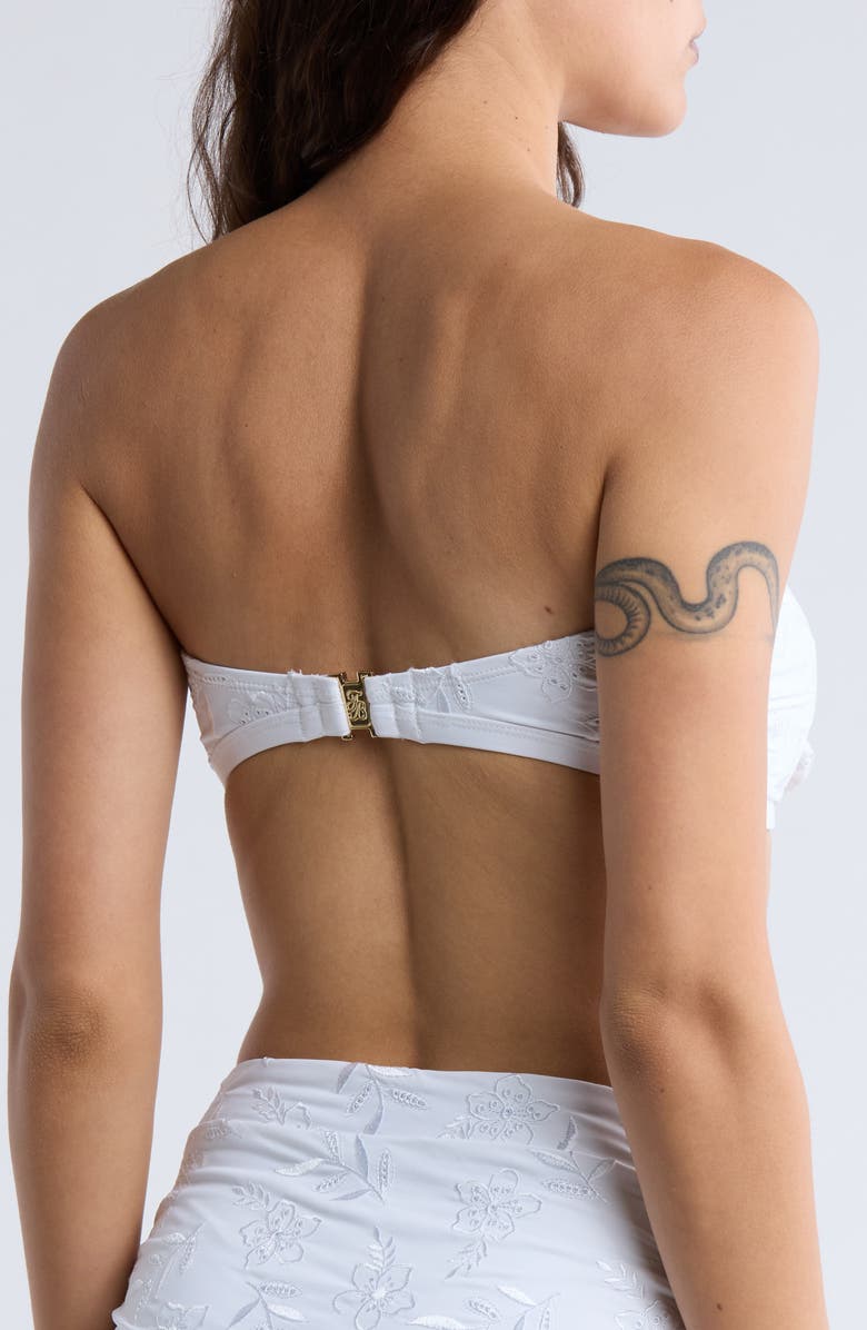 Tommy Bahama Eyelet Hideaway Tie Bandeau Bikini Top, Alternate, color, 