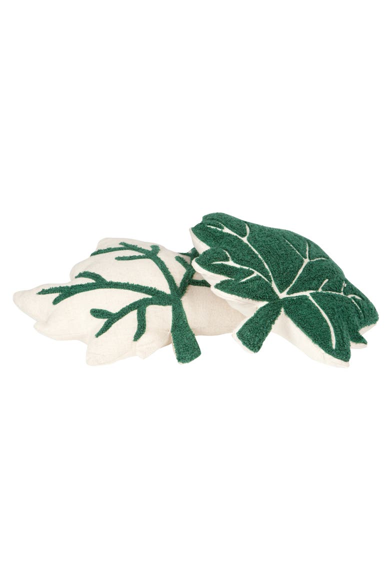 Set of two Cushions Little Fall, Alternate, color, Green