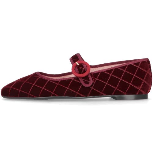 Pretty Ballerinas Square Toe Mary Jane In Burgundy