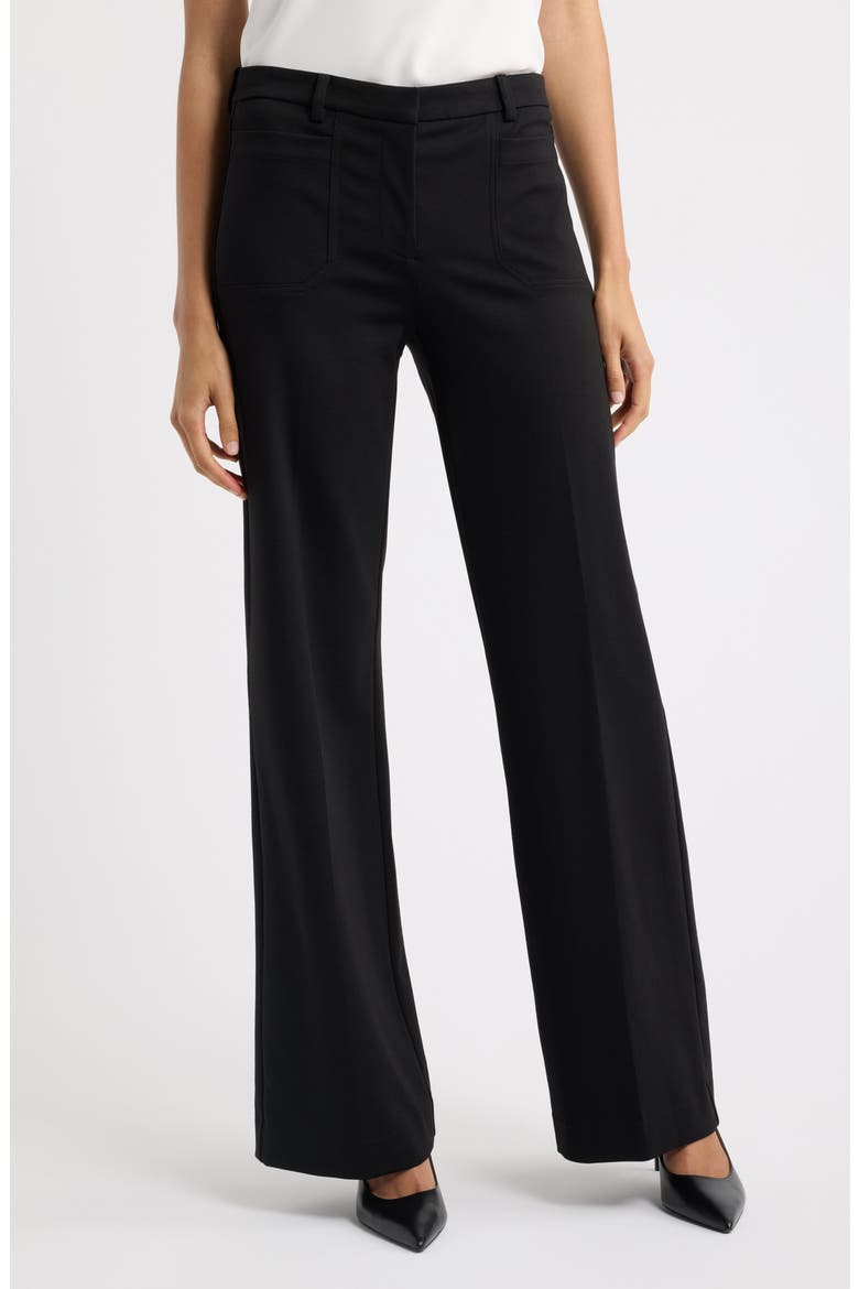 Reese High Waist Wide Leg Pants, Main, color, BLACK